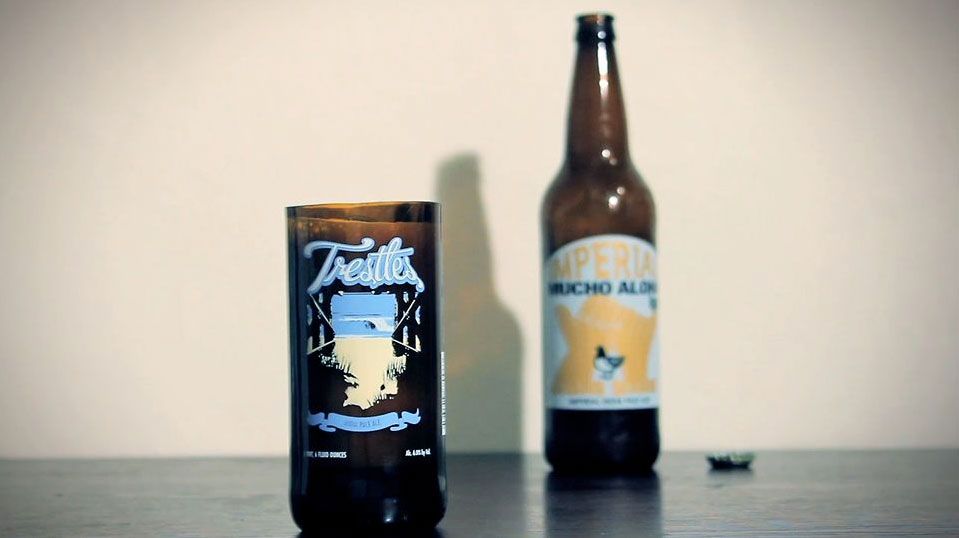 Beer Bottle Pint Glass