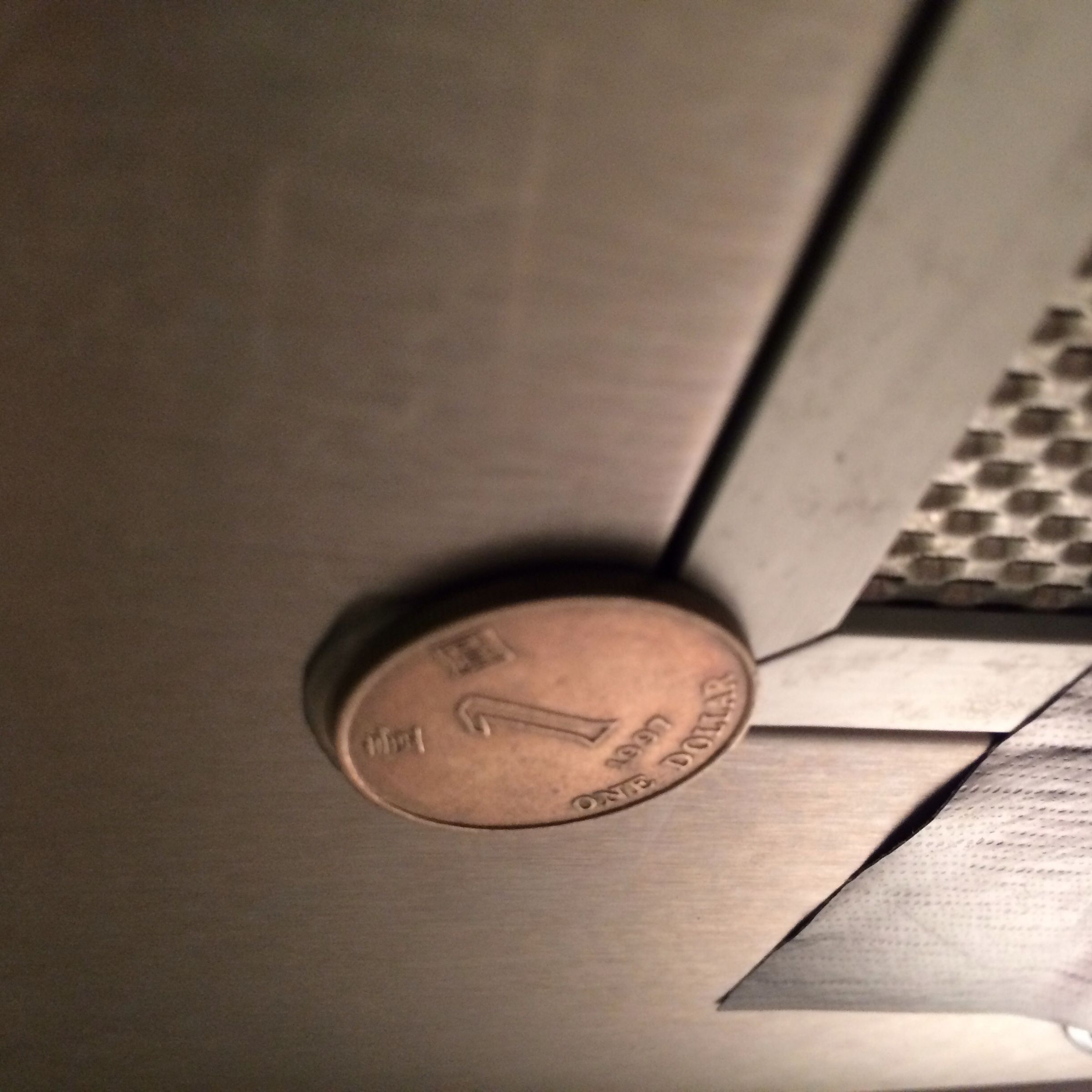 Using Six Coins to Fix the Broken and Falling Filter Covers of Ventilator in the Kitchen