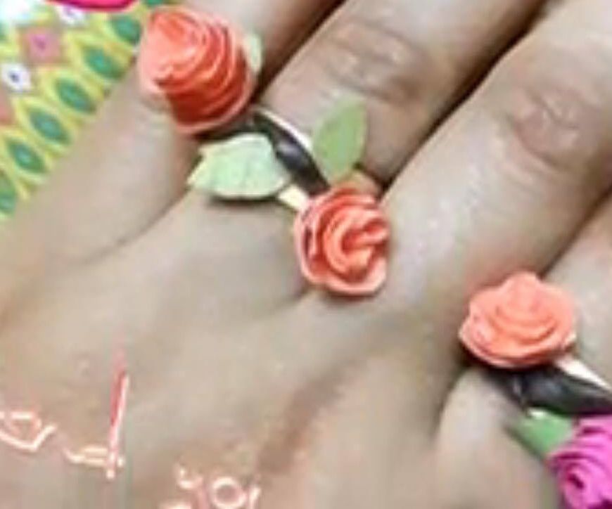 Quilled Flower Rings