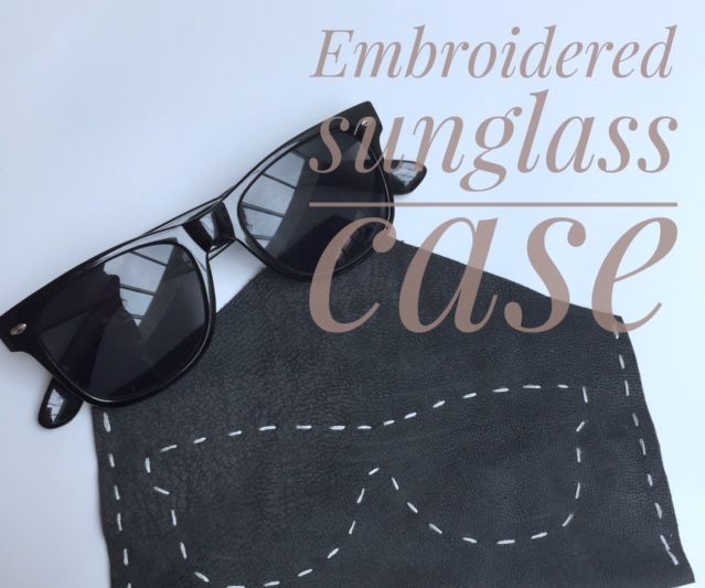 Embroidered Sunglass Case