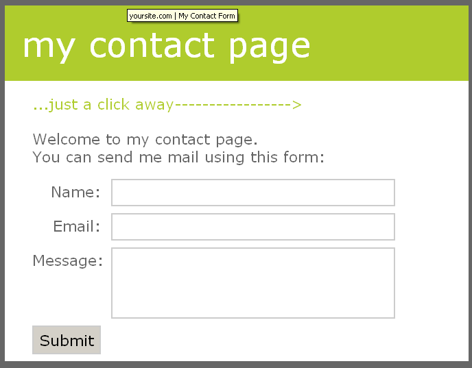 Simple PHP Personal Contact Homepage (web3.0!)
