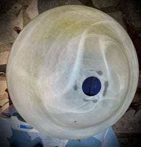 Secure Mushroom Caps to Solar Lights