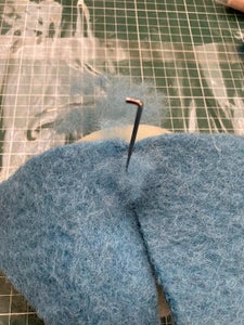 Making a Hem/seam by Felting:  