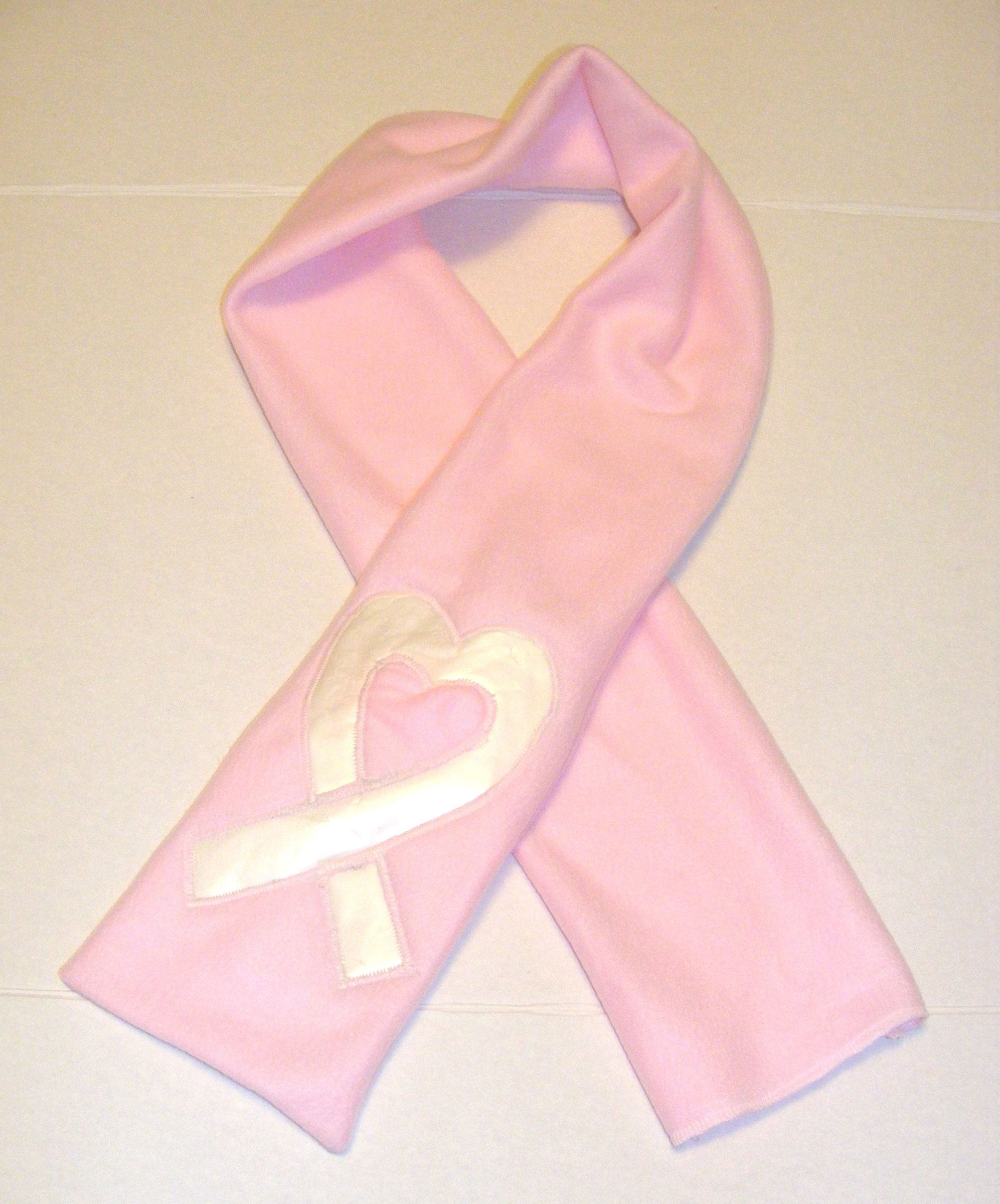 Lighted LED Pink Ribbon Scarf for the Cure
