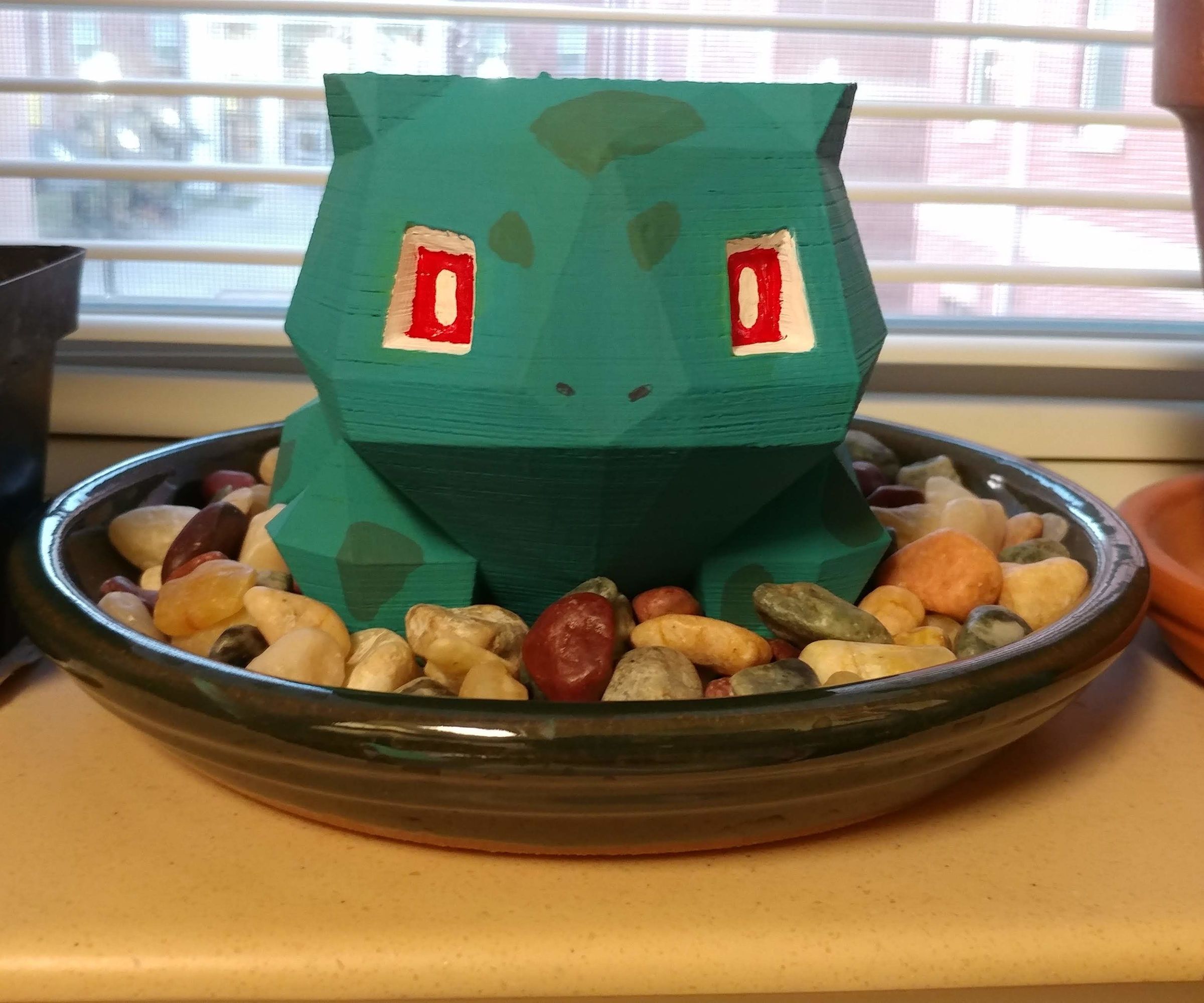 How to Paint 3D Printed Bulbasaur Planter