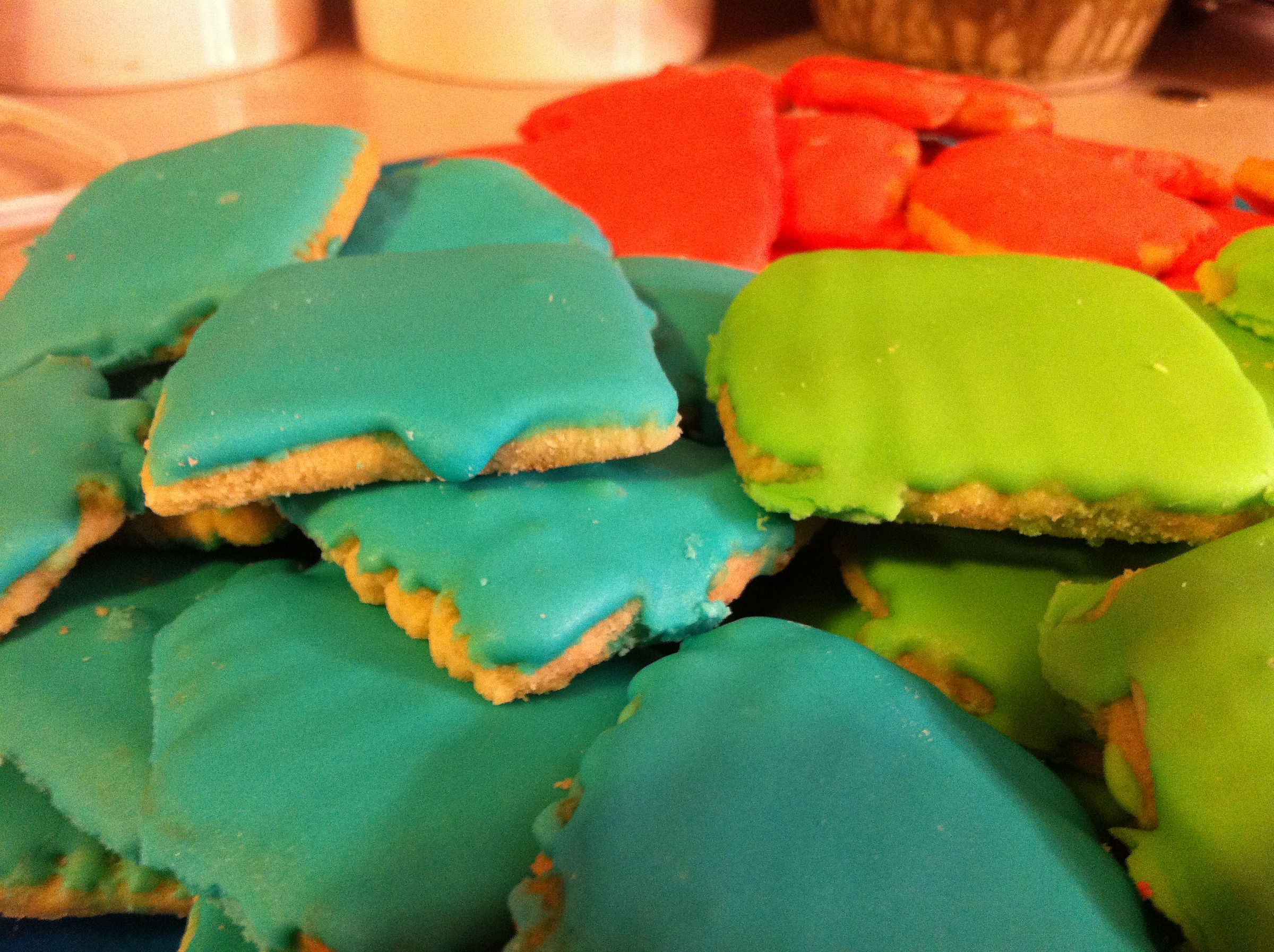 Spritz Cookies With Royal Icing