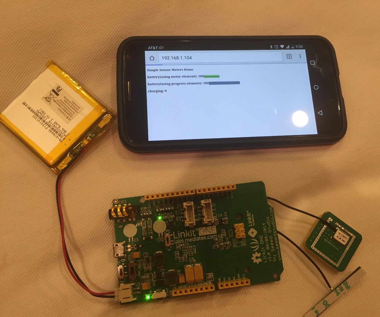 Super simple dashboarding directly on the linkit one