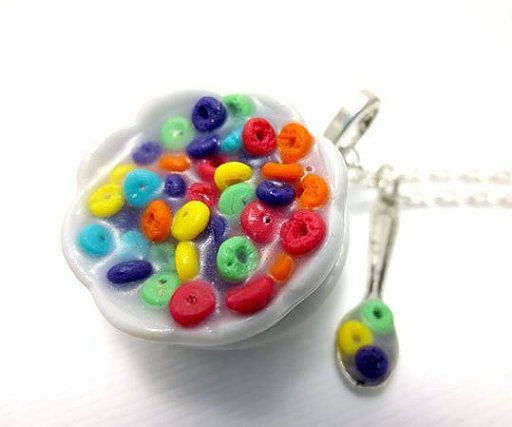 Fruit Loops Cereal Bowl - Polymer Clay