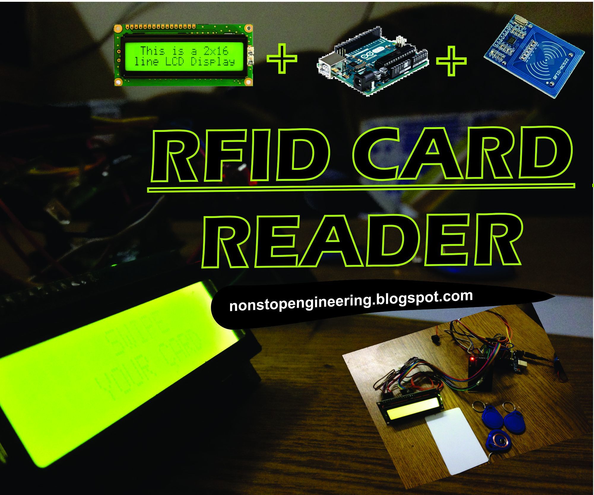 RFID CARD READER WITH ARDUINO,RFID-RC522 and LCD 16x2