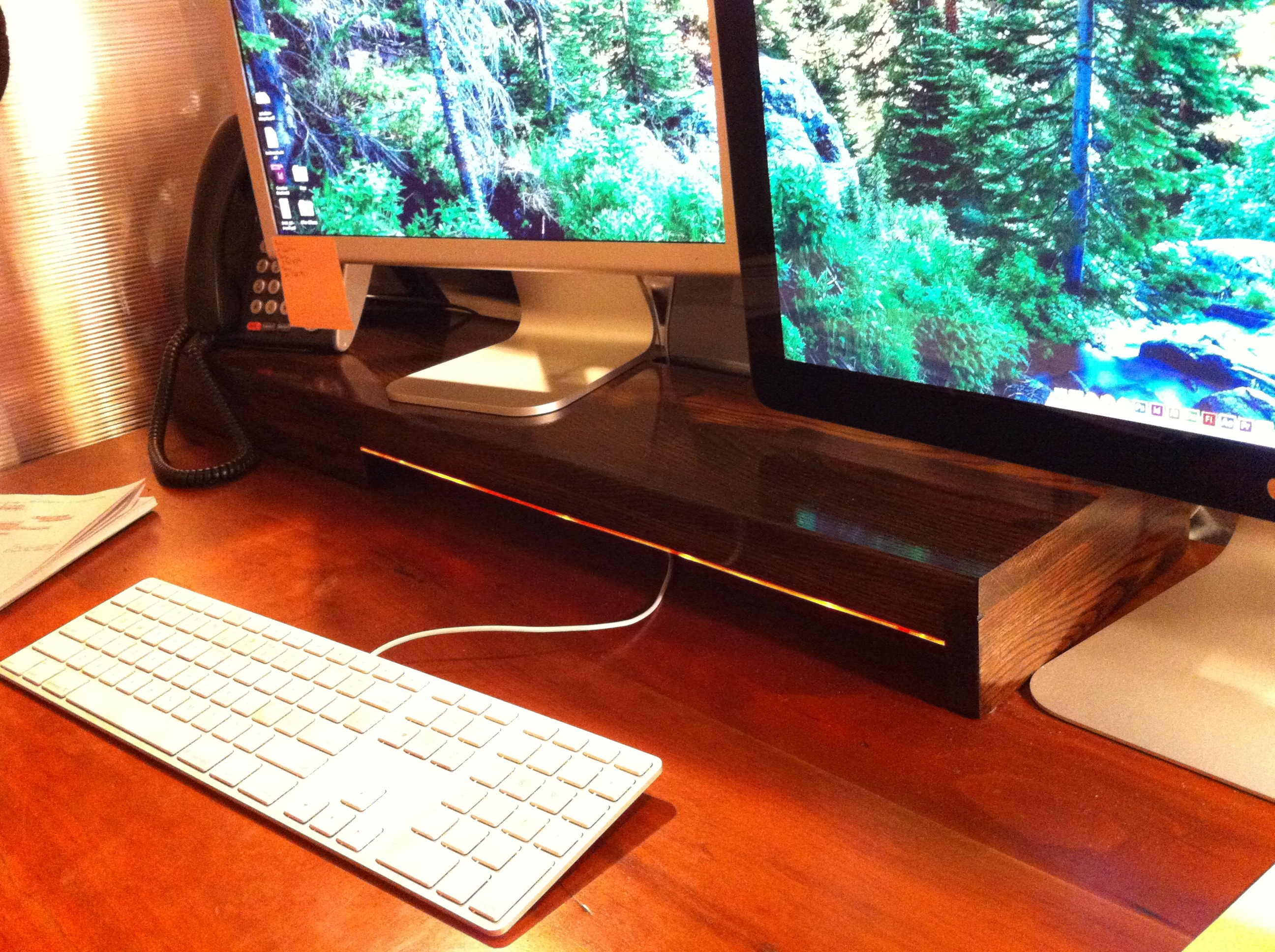 Monitor Riser And Speakers