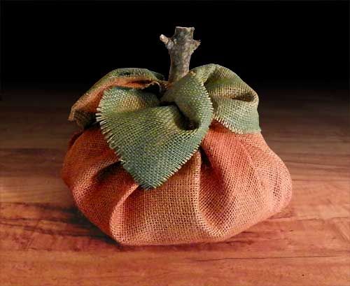 No Sew Burlap Pumpkin