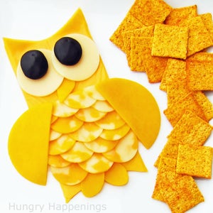 How to Create an Owl Out of Cheese Slices.