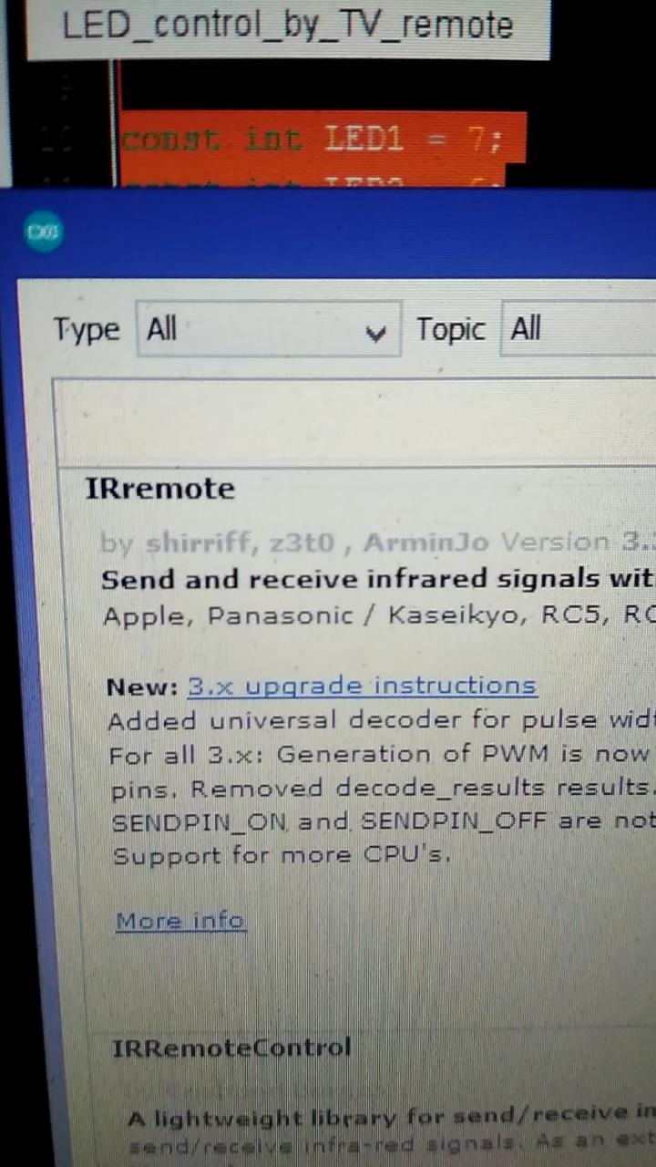 Install IR Remote Library