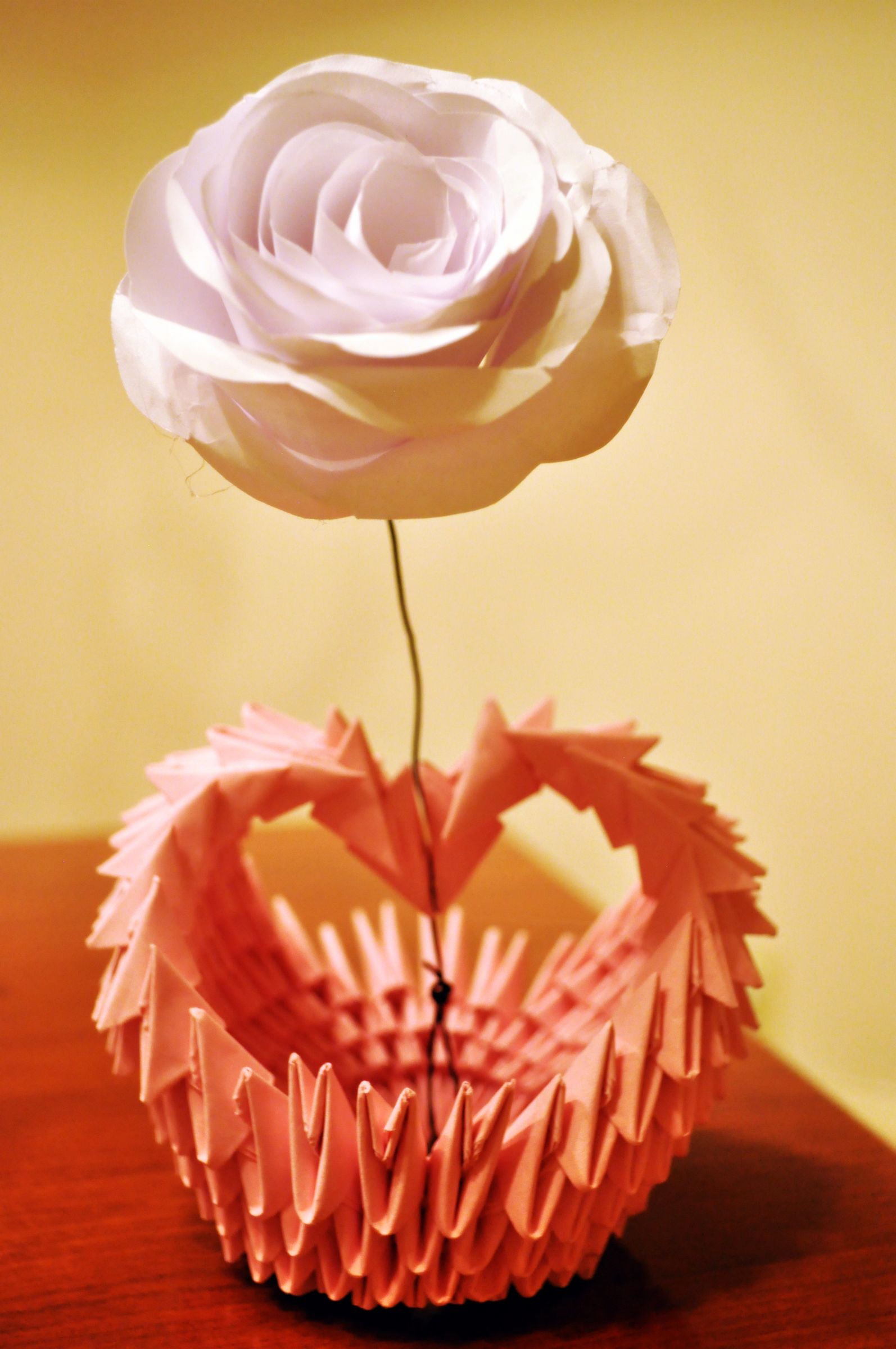 Origami Rose in a Vase