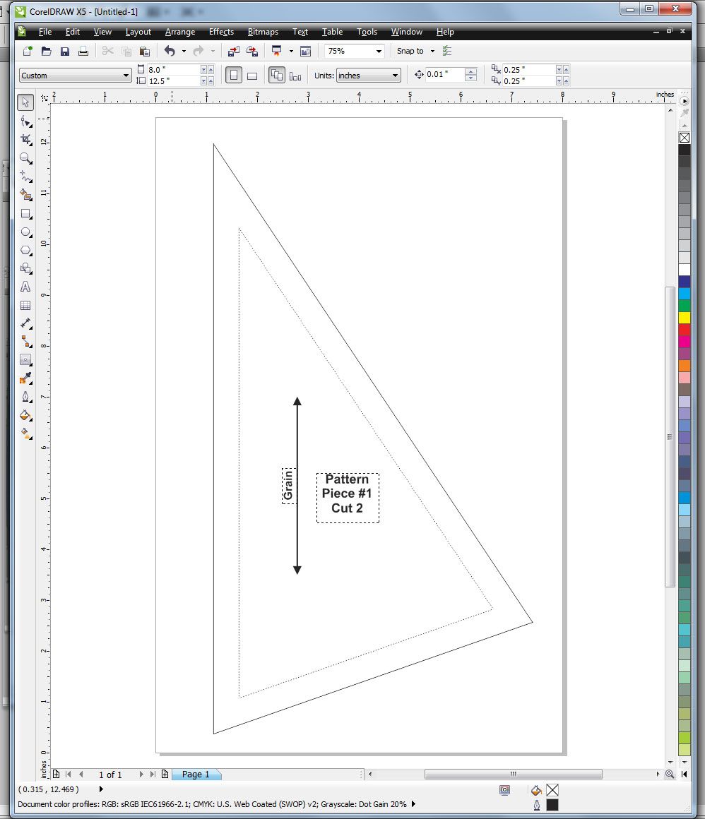 Adding Seam Allowance to a Pattern in CorelDRAW