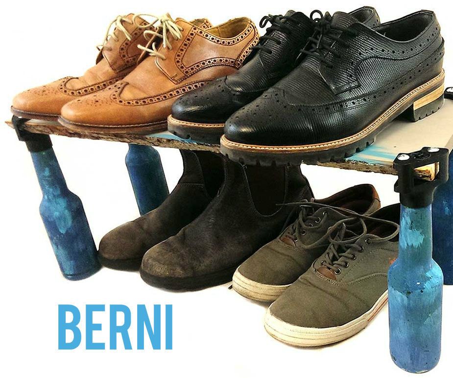 Berni. 3D Printed Joint for Beer Bottle Furniture