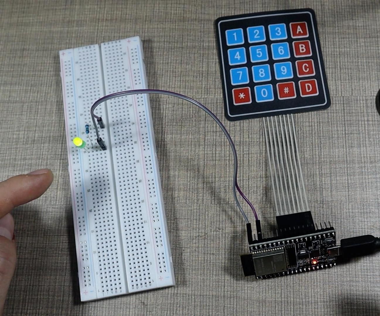 How to Build a Keypad-Controlled LED With an ESP32