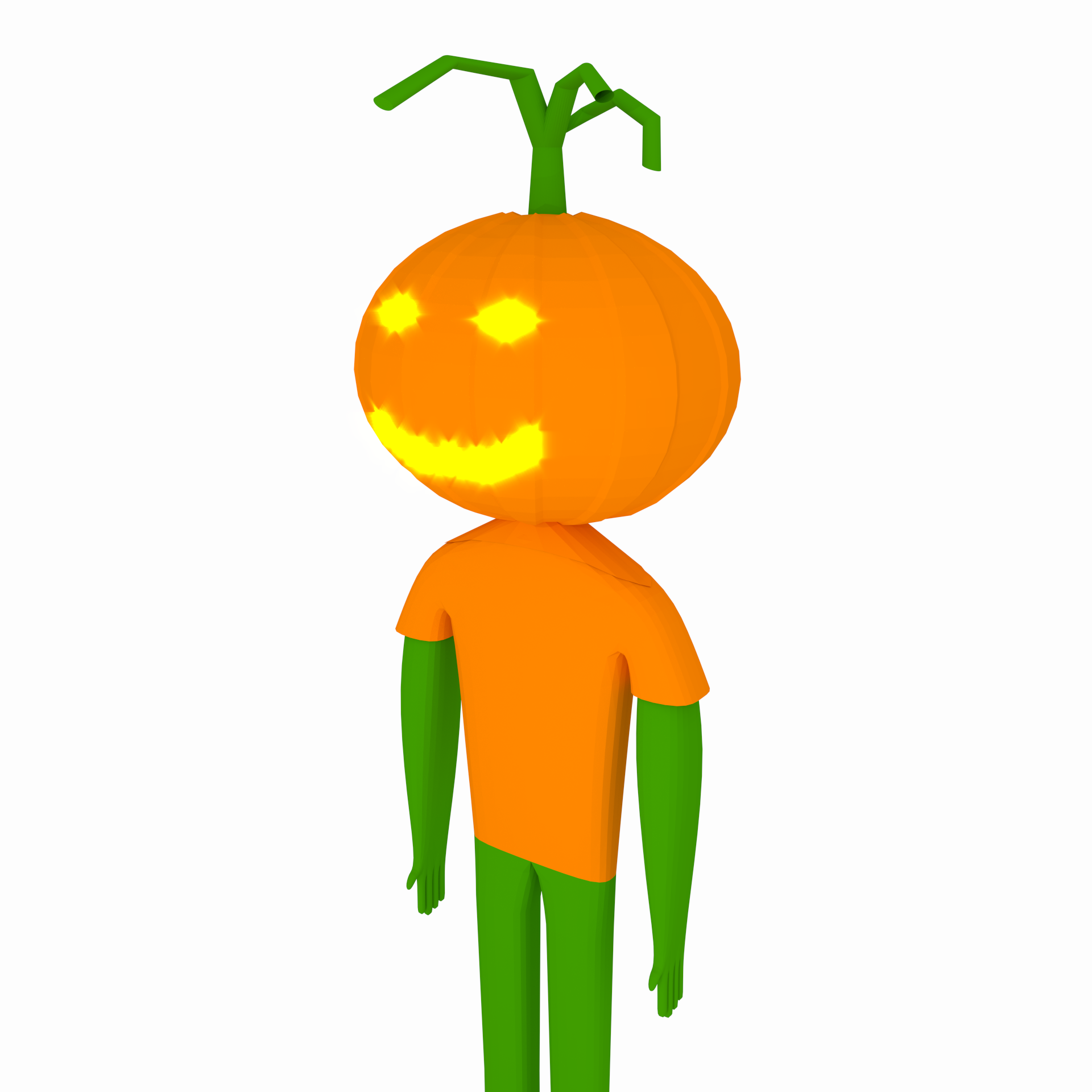 Jack-O'-Lantern Man Blender 3D