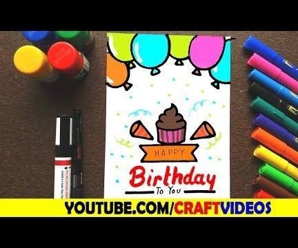 HOW TO DRAW a BIRTHDAY CARD 