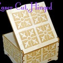 Laser Cut Hinged Wooden Box (4"x4")