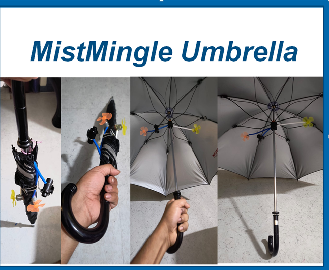 “MistMingle Umbrella: Reinventing Umbrella for Comfortable Sunny Walks”