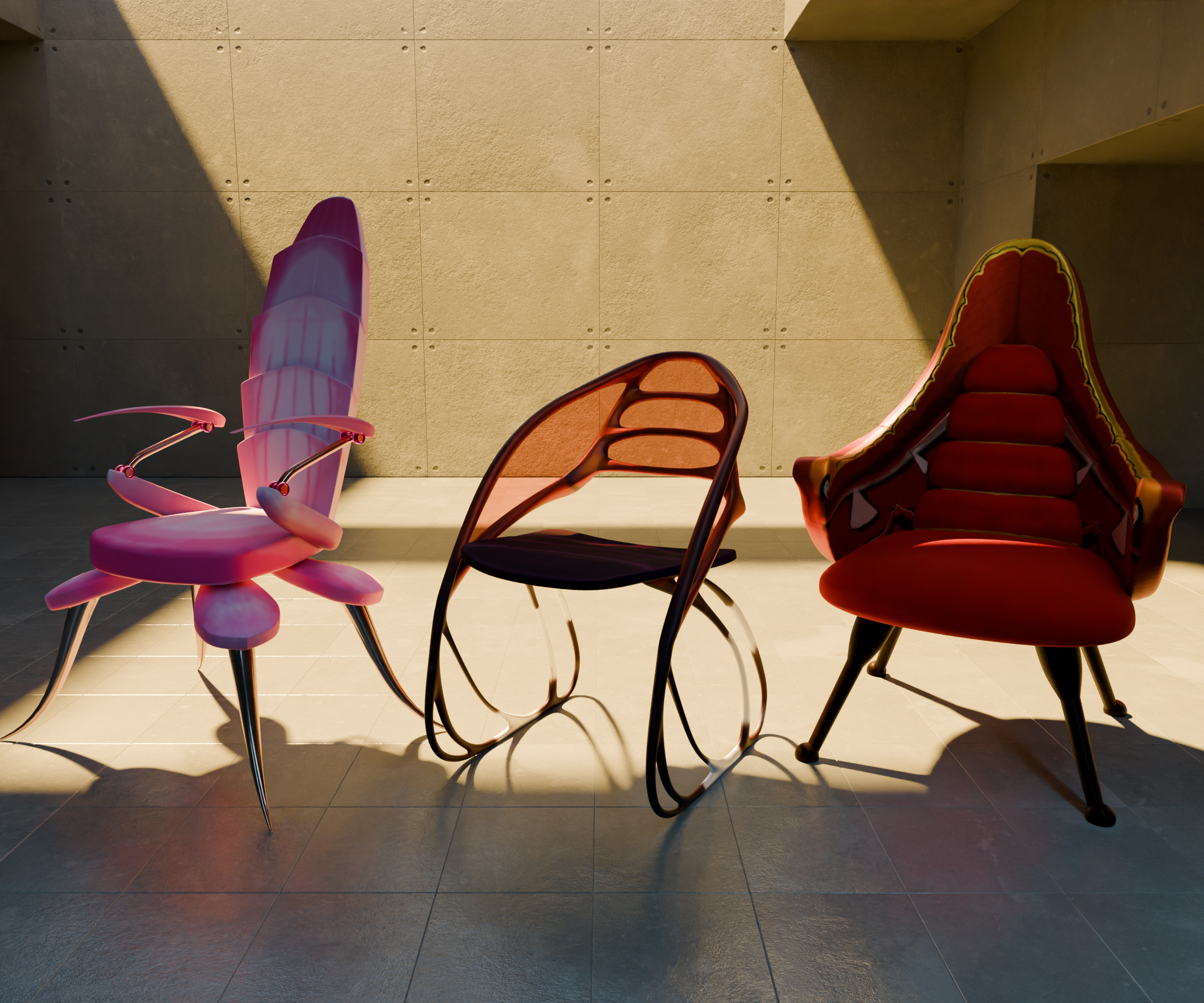 Metamorphic Seating: a Concept Chair Collection Inspired by Insect Form