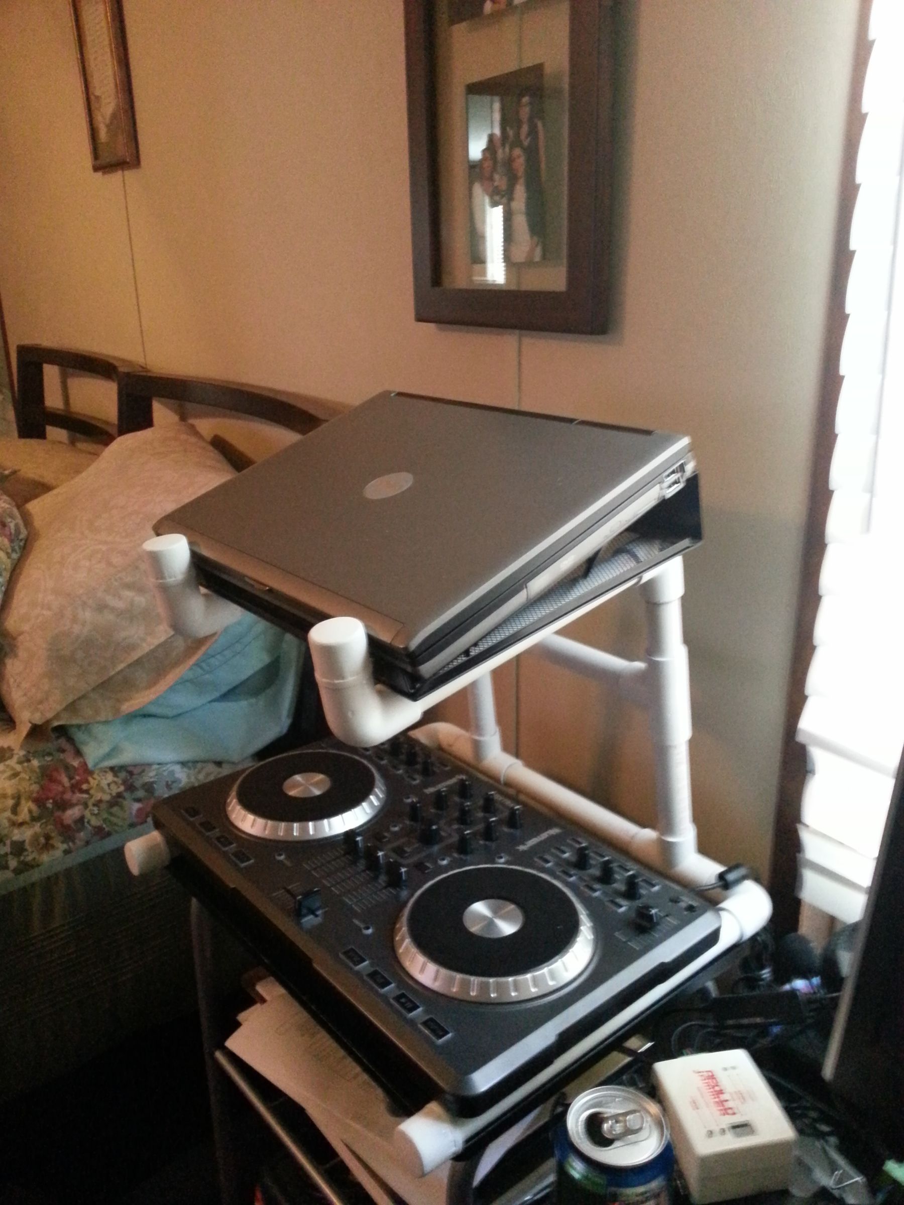 PVC DJ Laptop and Mixer Stand