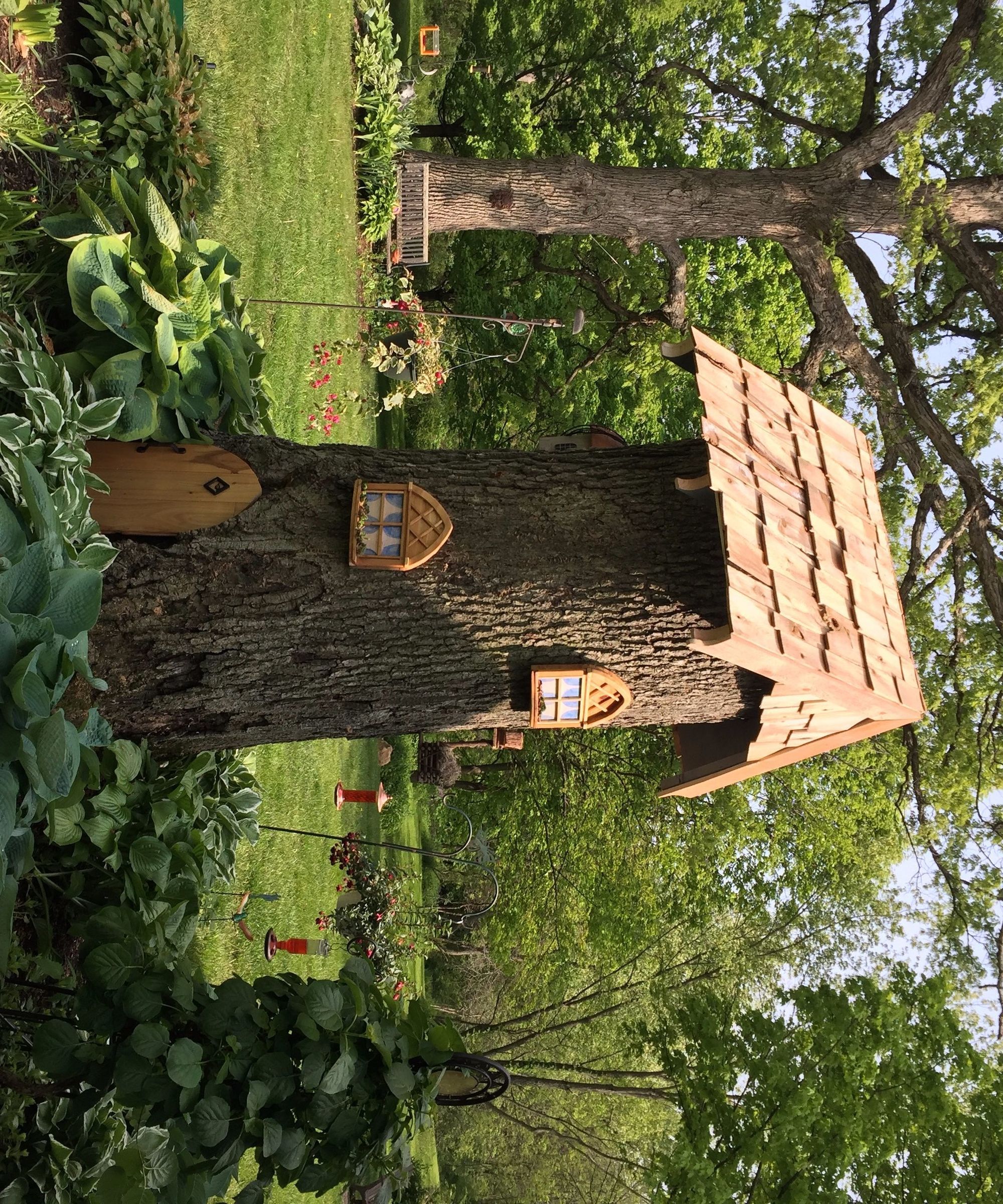 Gnome tree stump home