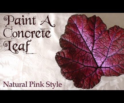Concrete Leaf Painting | Natural Pink Style 