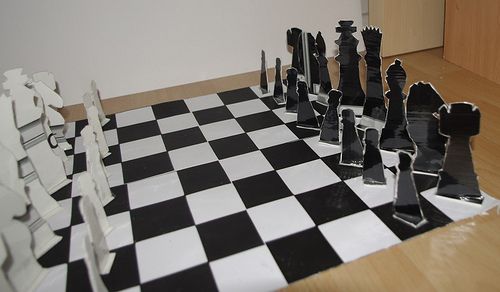 Cardboard Chess Set