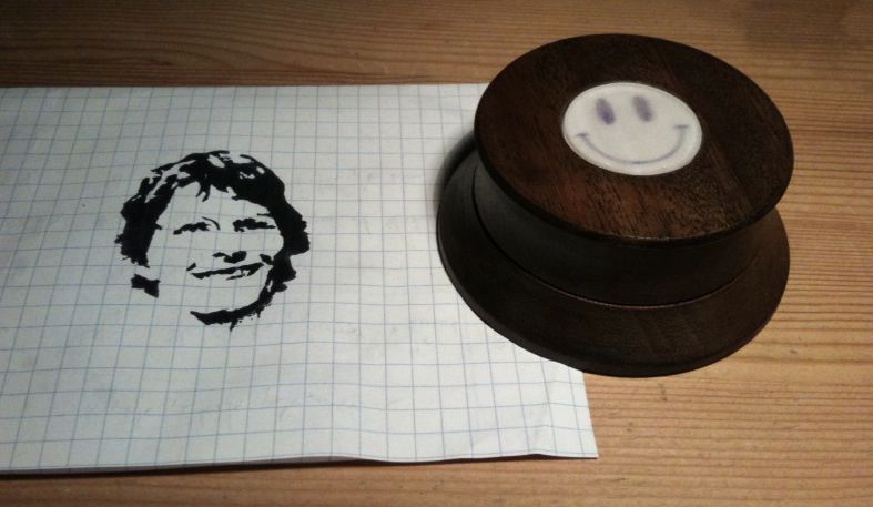 Personalised rubber stamp