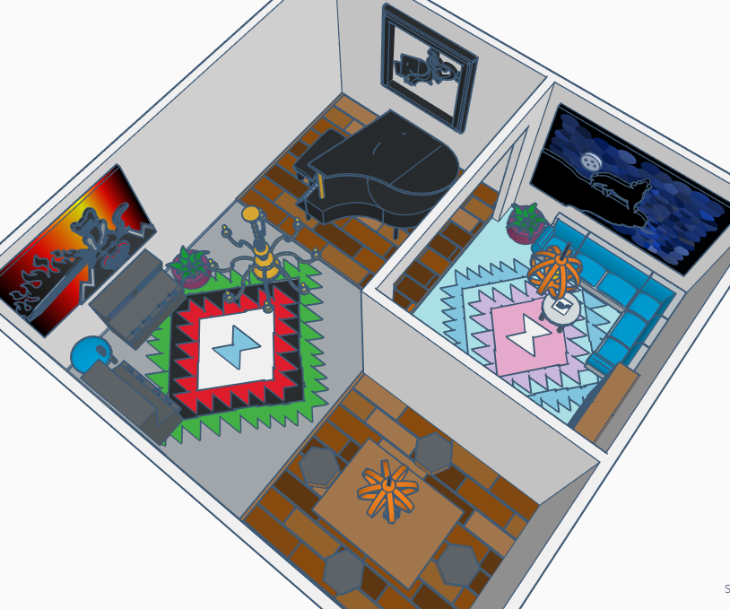 Epic Living Room Scene for Tinkercad Competition 6 Steps