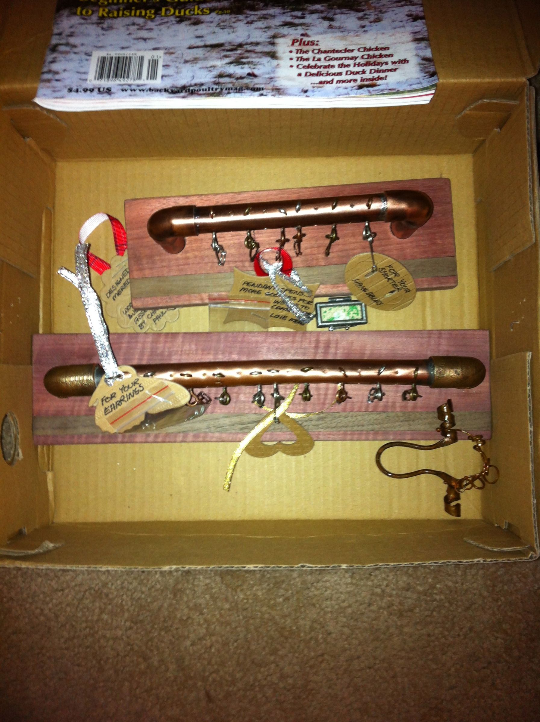 Copper Pipe Jewelry Bars from salvaged/scrap plumbing materials