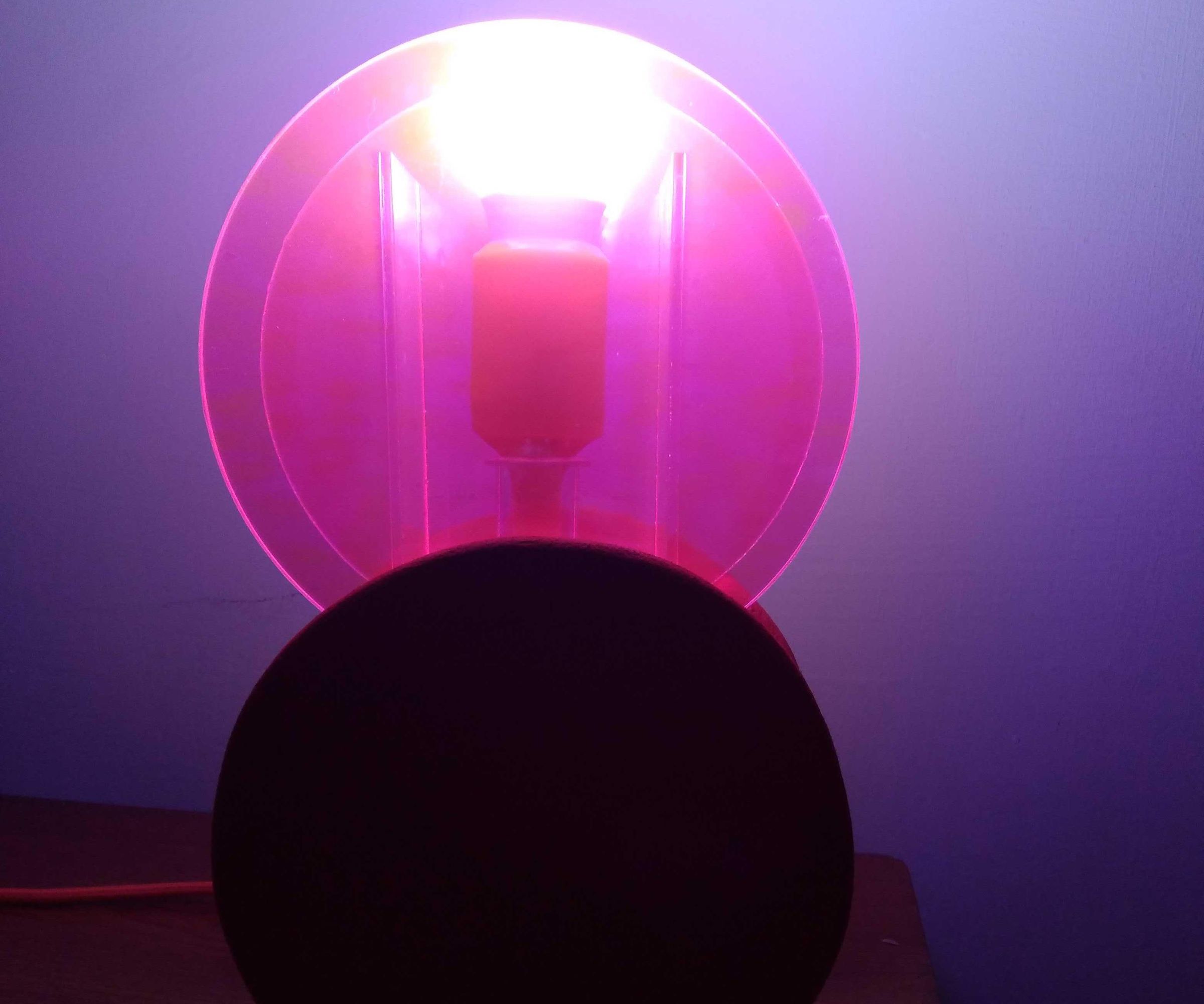 Table Lamp With Acrylic Vase