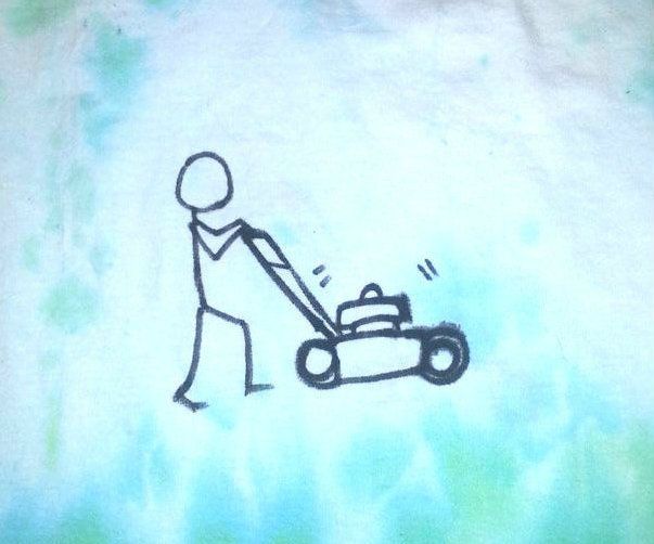 Lawn Mowing Tie Dye T-Shirt