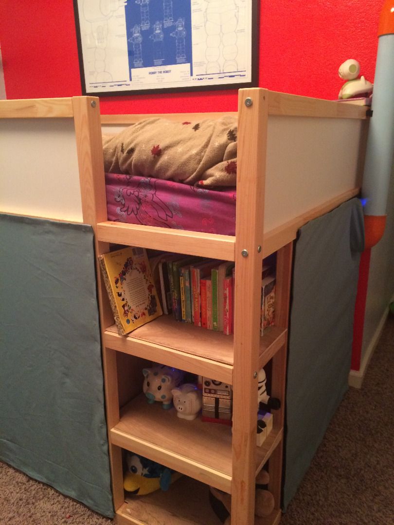 Turn an Inexpensive IKEA Childerens Bed Into a Bed/Fort With Lots
