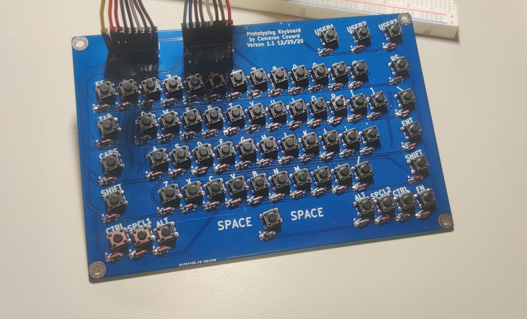 64-Key Prototyping Keyboard Matrix for Arduino : 6 Steps (with Pictures ...