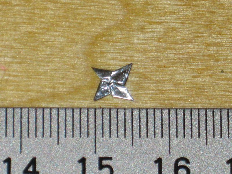 Aluminum Micro Origami Star