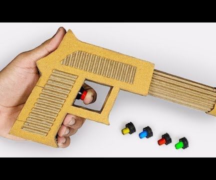 How to Make Cardboard Gun USP Pistol That Shoots Rubber Bullets DIY at Home