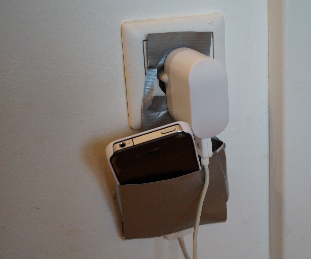 Duct Tape Phone Charging Holder