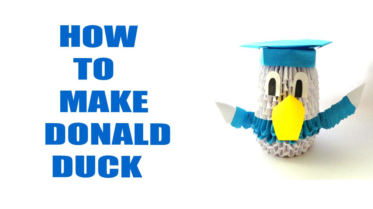 How to make 3D Origami Donald Duck