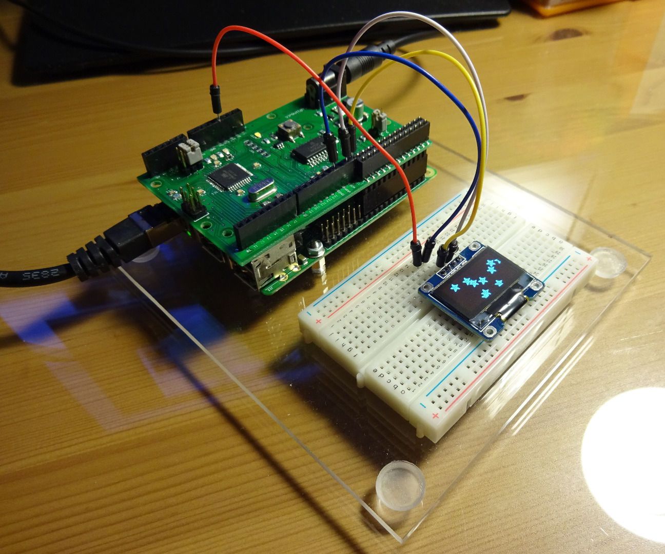 CoPiino Runs Small I2C OLED Display