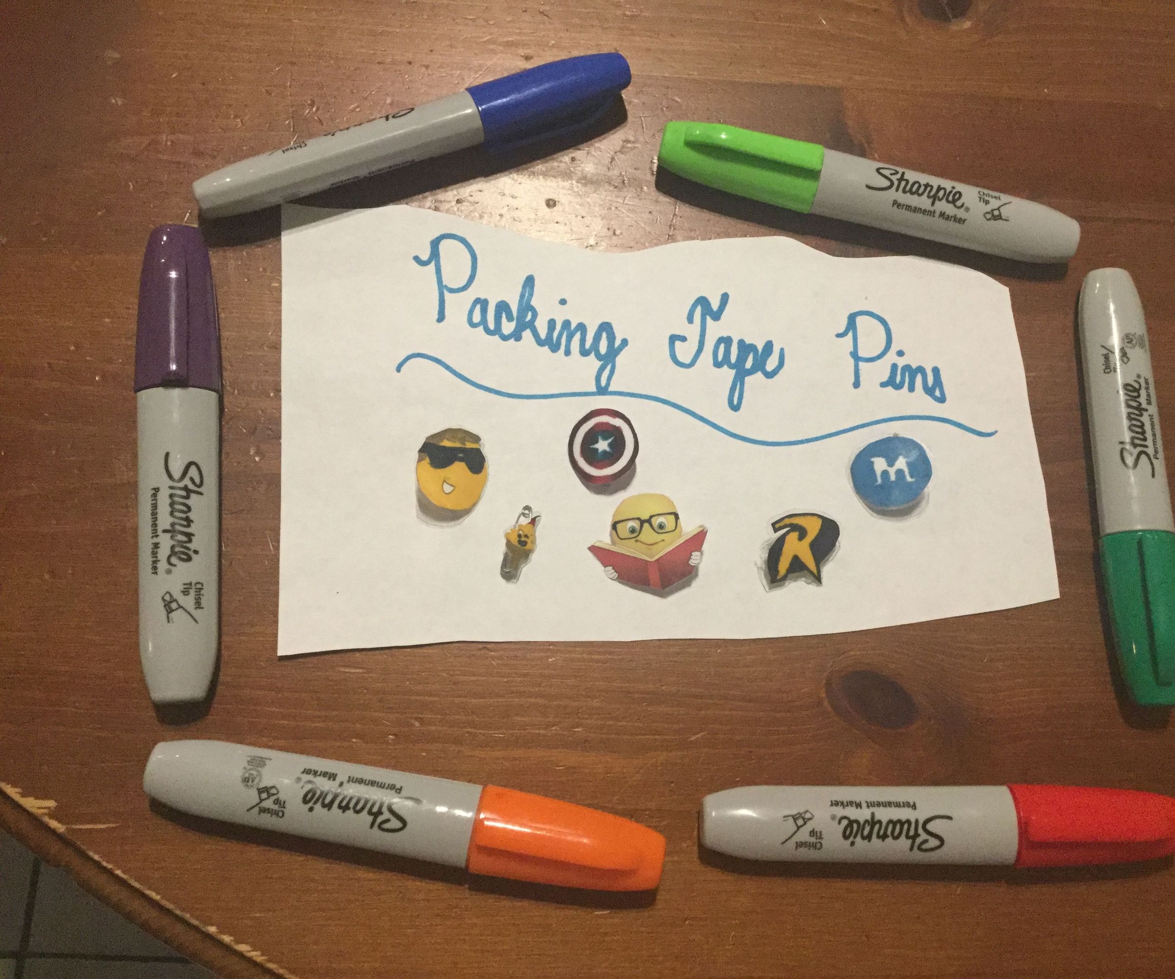 Packing Tape Pins