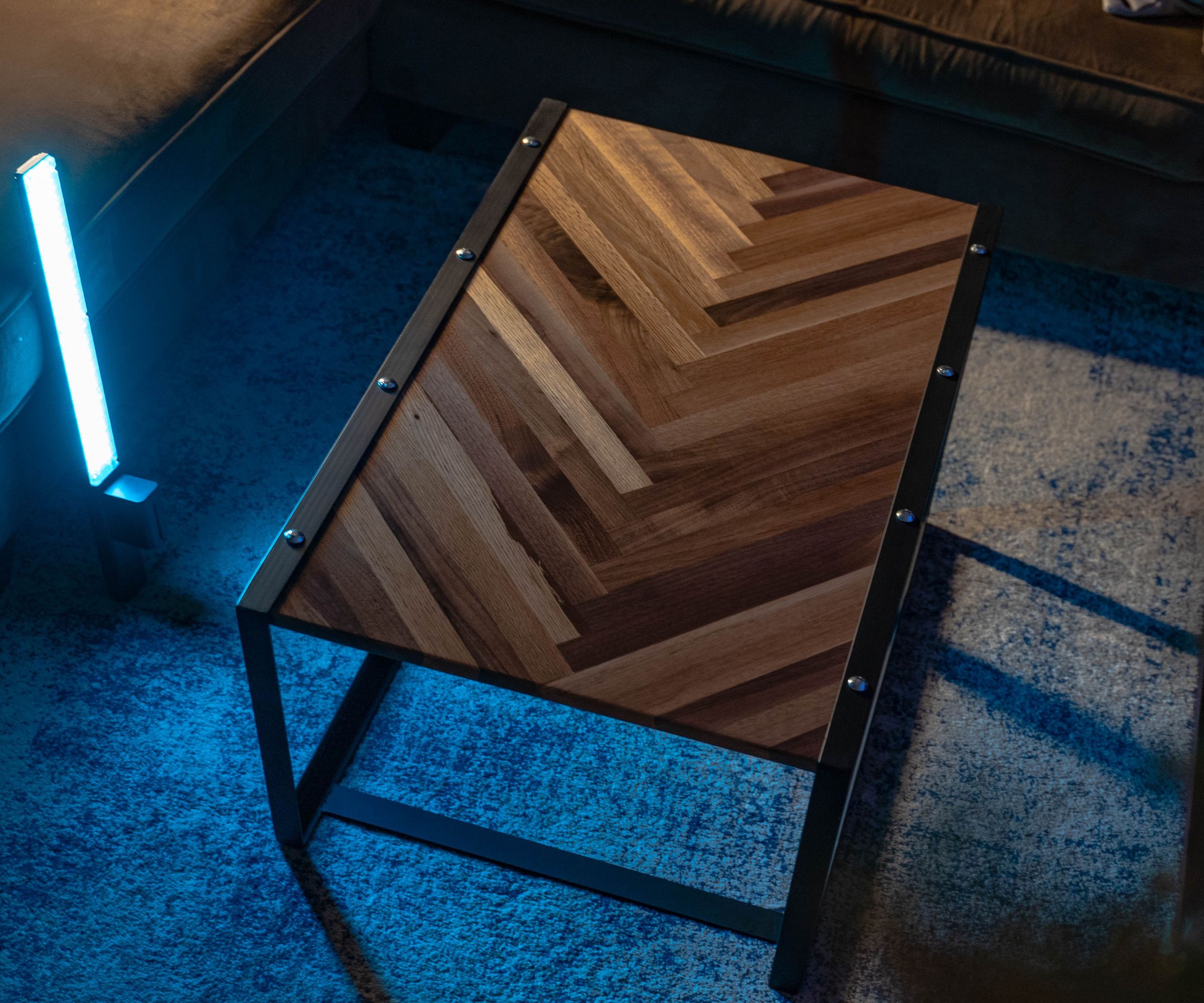 Herring Bone Industrial Coffee Table
