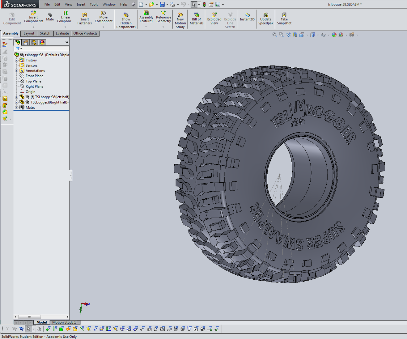CAD Model a Tire in SolidWorks