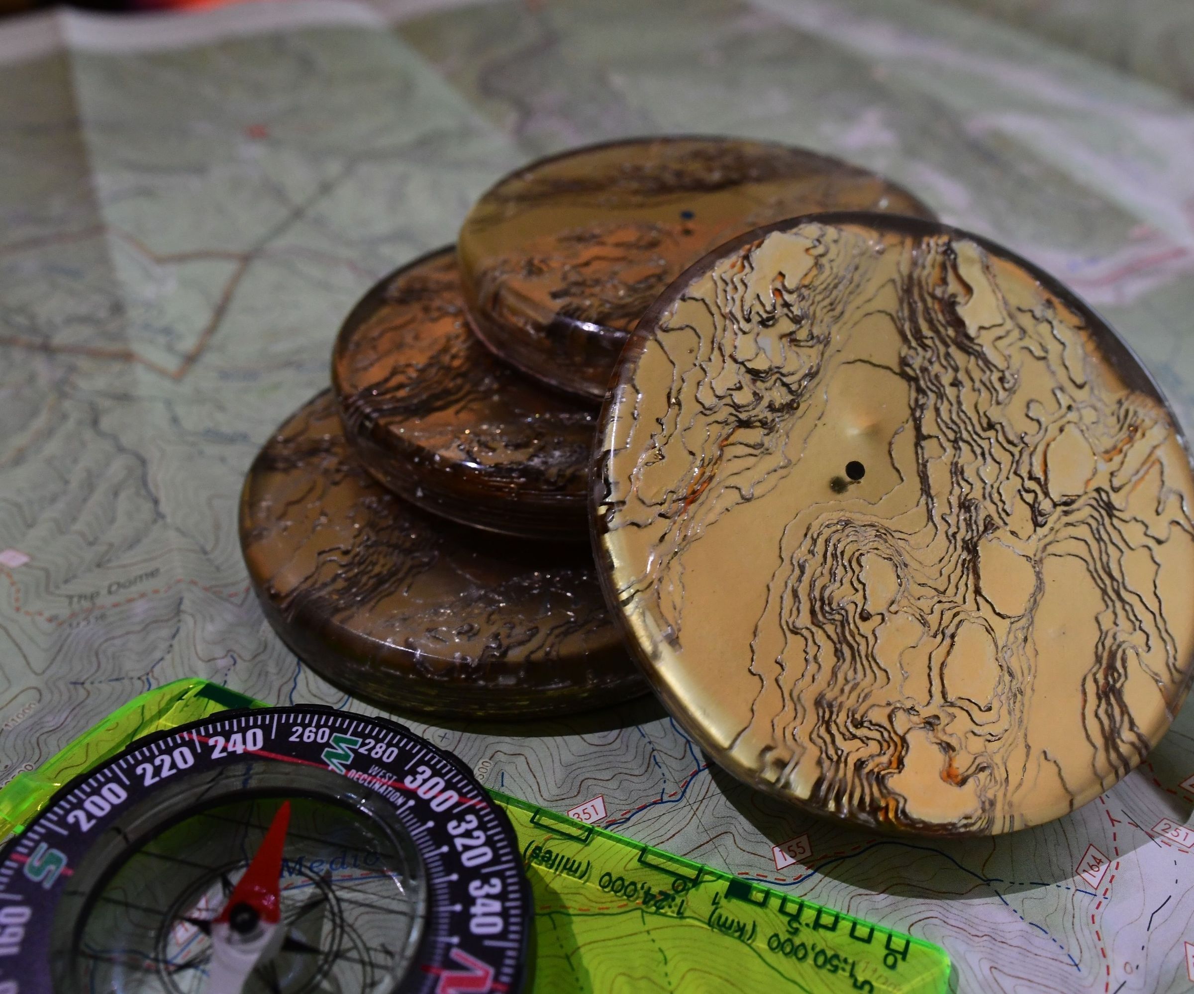 Layered Topographic Coasters