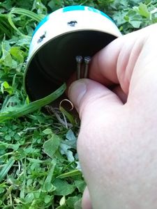 Hammer Nails in Can for Head and Legs