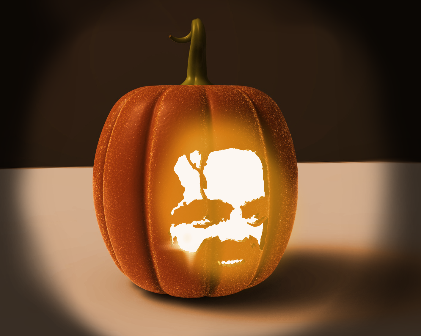 How to Use a Picture As a Face for a 3d CAD Jack O' Lantern (updated)