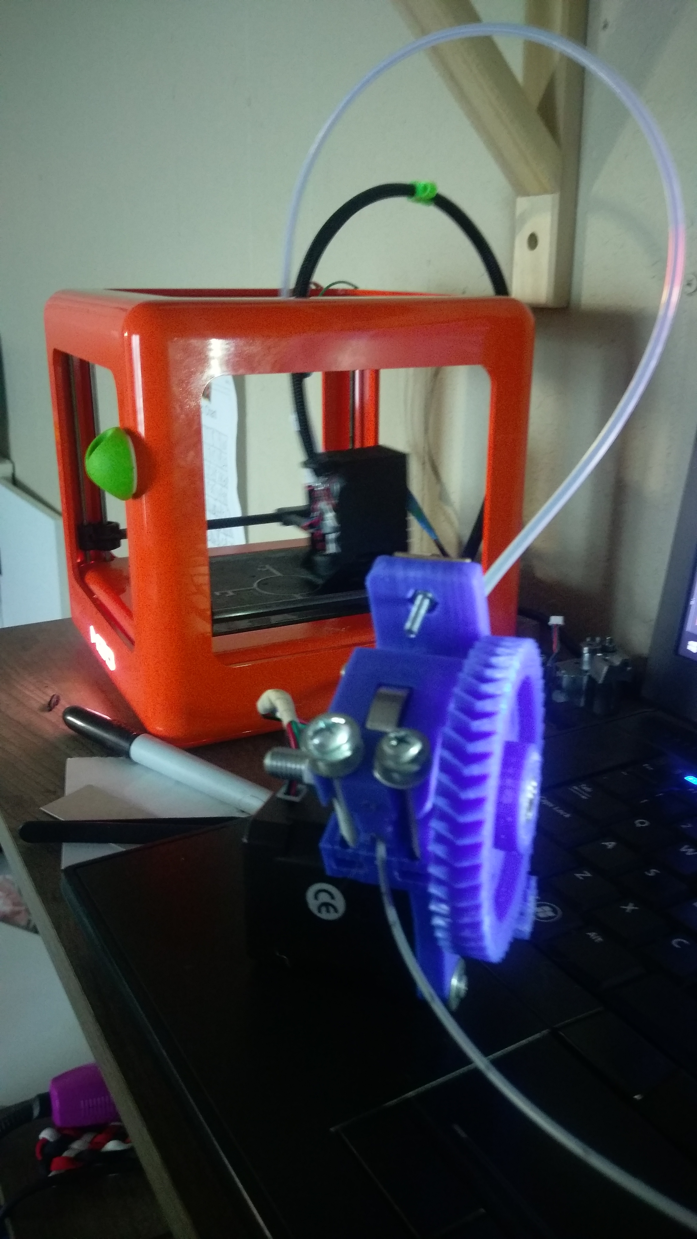 M3D Printer Setup External Extruder