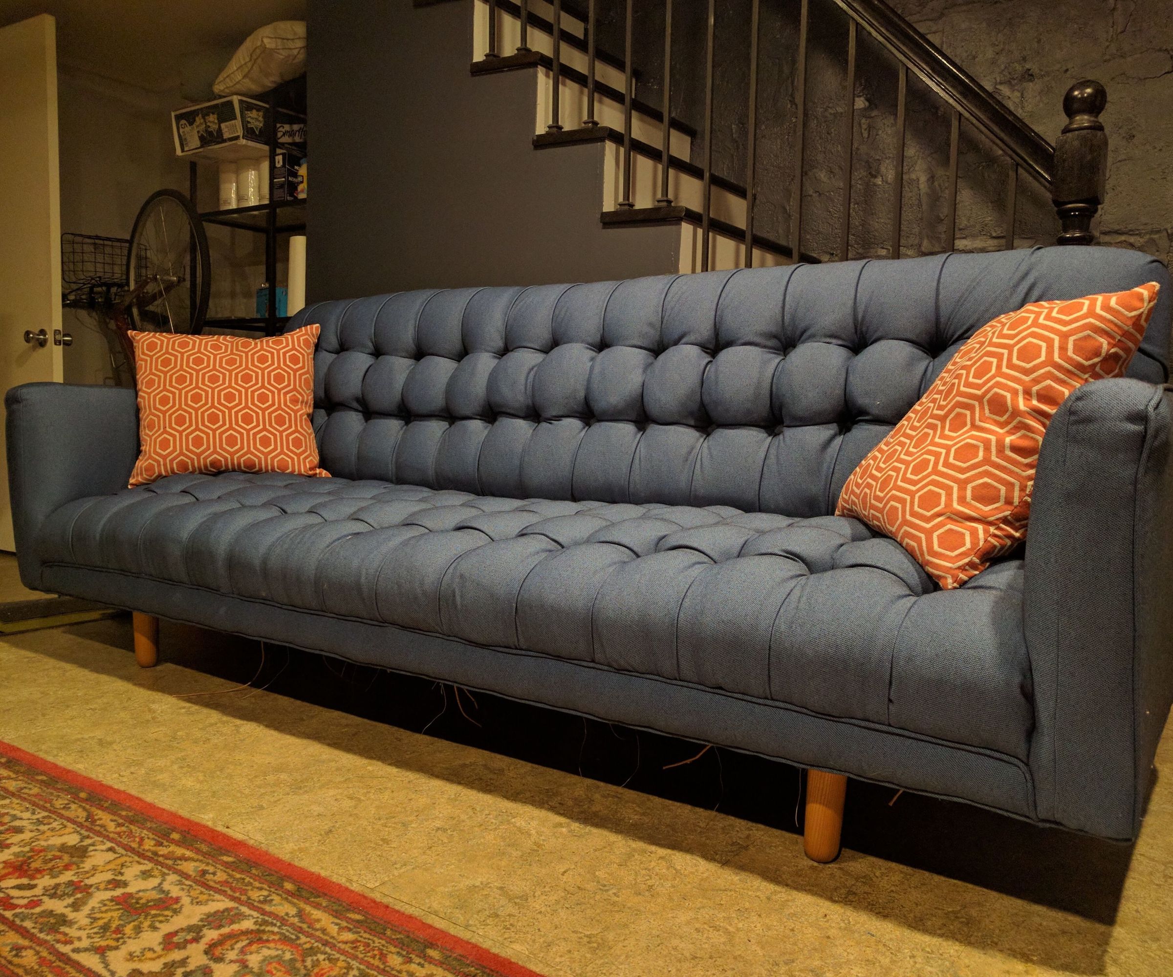 Sofa Reupholstery With Biscuit or Square Tufting